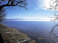 Ausblick Bodensee Lindau Winter