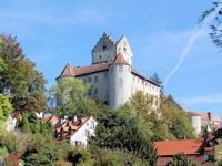 Blick auf die Burg Meersburg, das alte Schloss