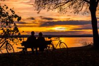 Sonnenuntergang am Bodenseeufer