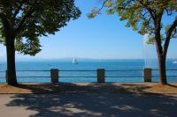 Ausblick von der Konstanz Promenade auf den Bodensee