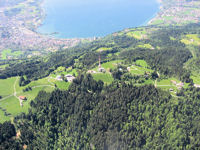 Aussicht vom Pfänder auf Bregenz und den Bodensee