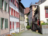 Romantische Graf-Wilhelm-Straße in der Oberstadt von Bregenz