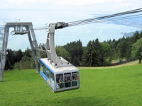 Ansicht einer Gondel der Seilbahn auf den Pfänder