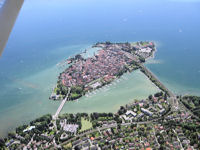 Luftbild von Lindau mit Insel